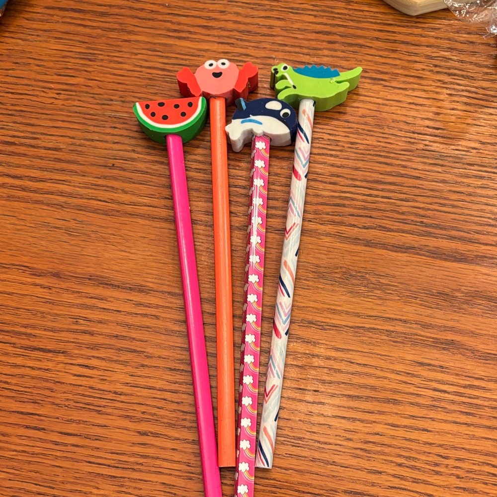 Colorful Animal and Fruit Pencil Set for Kids
